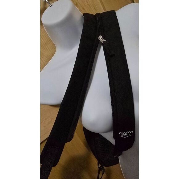 Throggy Black Sling Backpack With Multiple Zipper Pockets & Mesh Holder - Picture 8 of 11